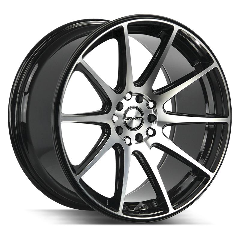 18x9 Shift Wheels Gear 4x100 -44 ET 73.1 hub - Gloss Black Machined