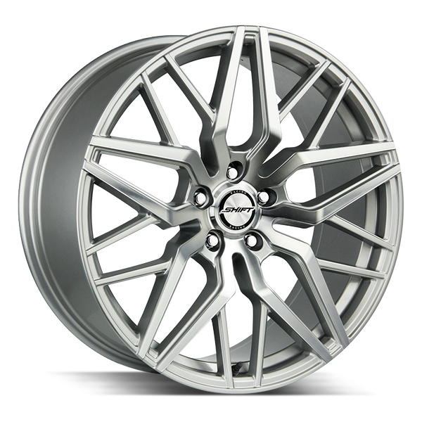 18x8 Shift Wheels Spring 5x114.3 -44 ET 73.1 hub - Silver Machined