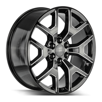 24x10 Strada OE Replica Wheels Gmc Sierra 6x139.7 25 ET 78.1 hub - Gloss Black Milled