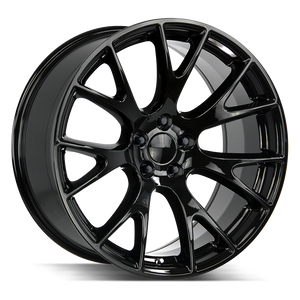 22x9 Strada OE Replica Wheels Hellcat 5x115 24 ET 71.6 hub - All Gloss Black