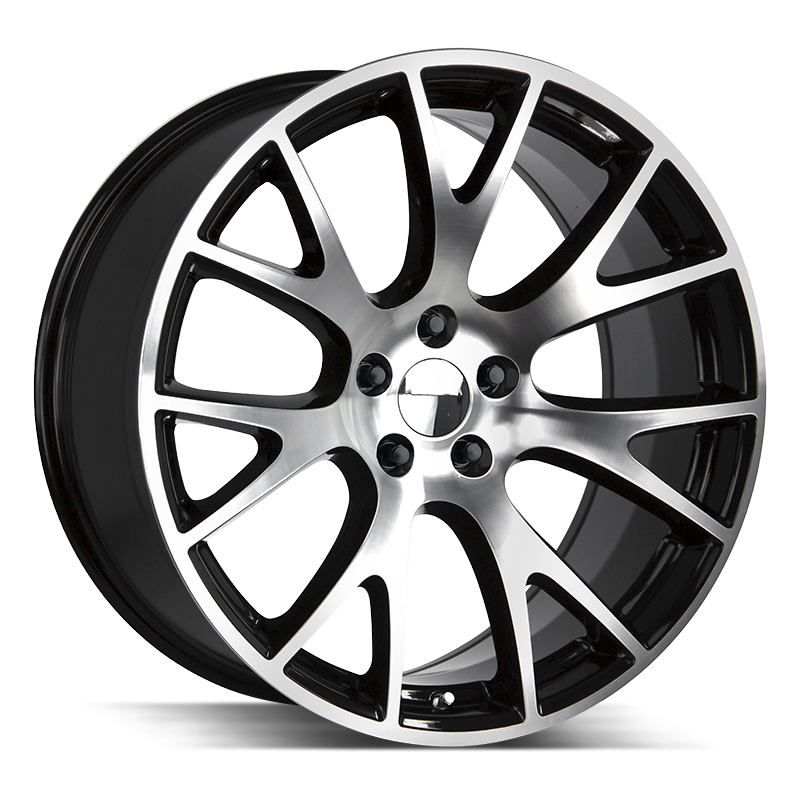 22x9 Strada OE Replica Wheels Hellcat 5x115 24 ET 71.6 hub - Gloss Black Machined