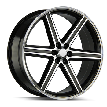 22x8.5 Strada OE Replica Wheels Iroc 5x114.3 18 ET 72.6 hub - Gloss Black Machined