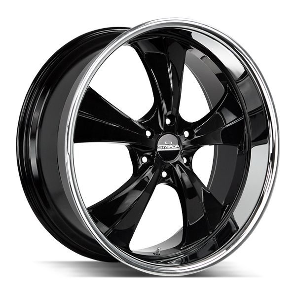 24x10 Strada Street Classic Wheels Old Skool 6x139.7 24 ET 106.4 hub - Gloss Black SS Lip