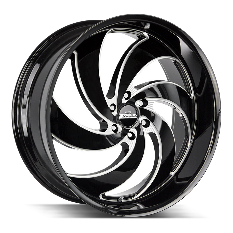 26x10 Strada Street Classic Wheels Retro 6 6x139.7 26 ET 106.4 hub - Gloss Black Milled