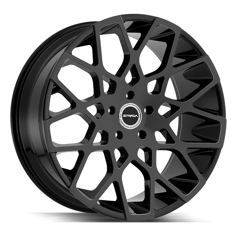 22x9.5 Strada Wheels Buca 6x139.7 24 ET 87.1 hub - All Gloss Black