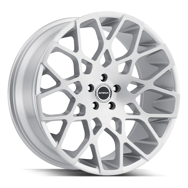 22x9.5 Strada Wheels Buca 6x139.7 35 ET 87.1 hub - Brushed Face Silver