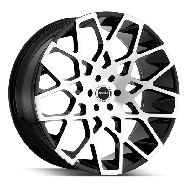 24x10 Strada Wheels Buca 5x115 15 ET 72.6 hub - Gloss Black Machined