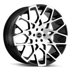 22x9.5 Strada Wheels Buca 5x115 35 ET 72.6 hub - Gloss Black Machined