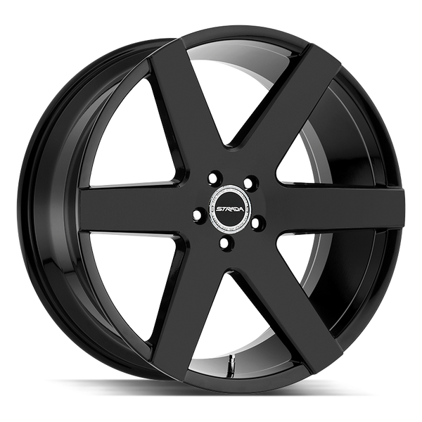 22x9.5 Strada Wheels Coda 6x139.7 24 ET 87.1 hub - All Gloss Black