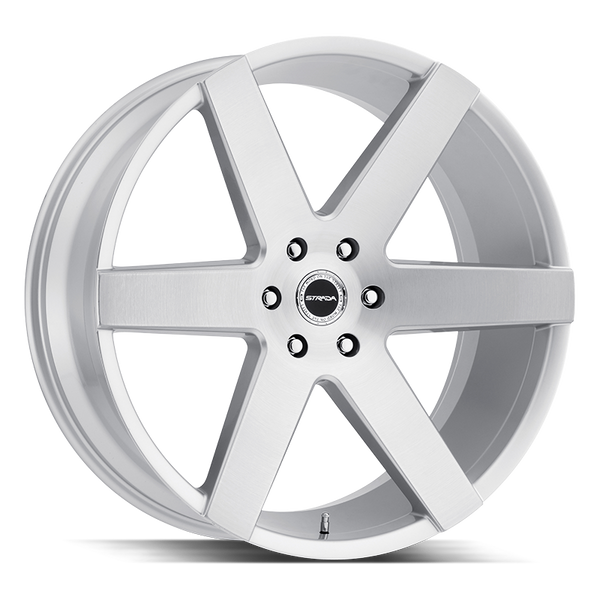 22x9.5 Strada Wheels Coda 5x120 24 ET 72.6 hub - Brushed Face Silver