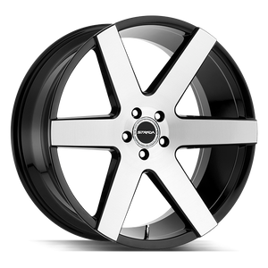 24x10 Strada Wheels Coda 6x135 24 ET 87.1 hub - Gloss Black Machined