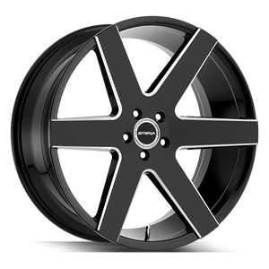 24x10 Strada Wheels Coda 5x127 25 ET 78.1 hub - Gloss Black Milled