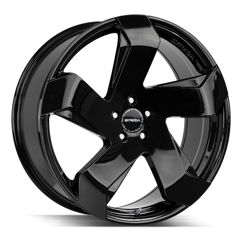 20x8.5 Strada Wheels Coltello 5x112 40 ET 72.6 hub - All Gloss Black