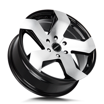 20x8.5 Strada Wheels Coltello 5x112 40 ET 72.6 hub - Gloss Black Machined