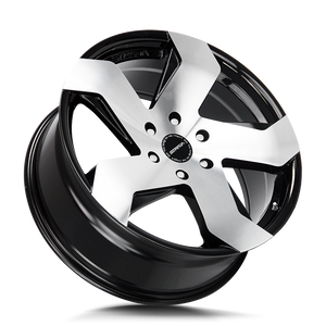 22x9 Strada Wheels Coltello 5x114.3 35 ET 72.6 hub - Gloss Black Machined