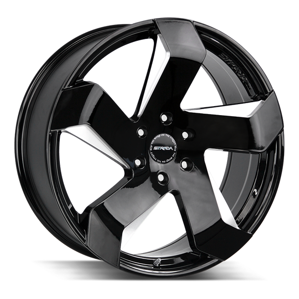 22x9 Strada Wheels Coltello 5x115 15 ET 72.6 hub - Gloss Black Milled