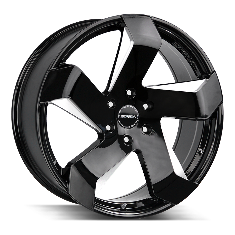 22x9 Strada Wheels Coltello 5x115 15 ET 72.6 hub - Gloss Black Milled