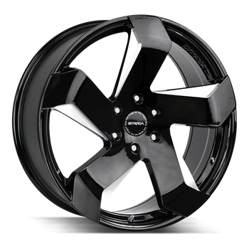 22x9 Strada Wheels Coltello 6x139.7 24 ET 87.1 hub - Gloss Black Milled