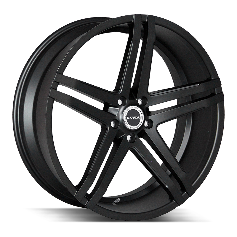 20x8.5 Strada Wheels Domani 5x114.3 30 ET 72.6 hub - All Gloss Black