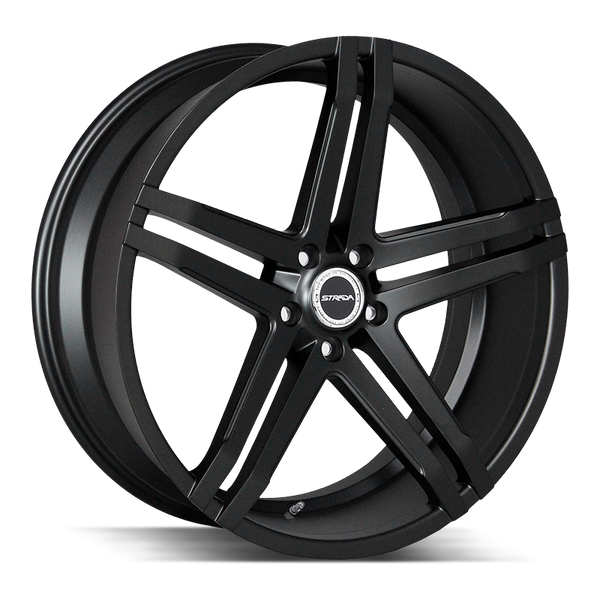 20x8.5 Strada Wheels Domani 5x120 18 ET 72.6 hub - All Gloss Black