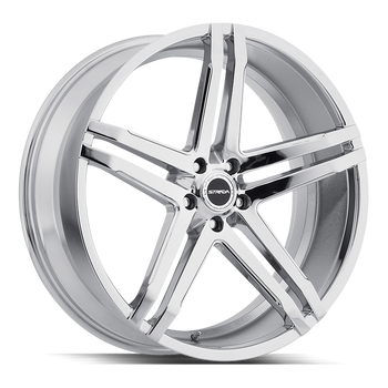 22x8.5 Strada Wheels Domani 5x115 15 ET 72.6 hub - Chrome