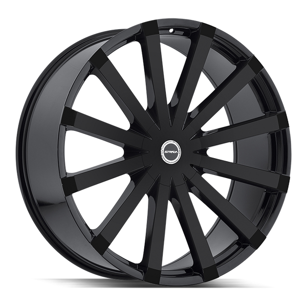 20x8.5 Strada Wheels Gabbia 5x100 24 ET 74.1 hub - All Gloss Black