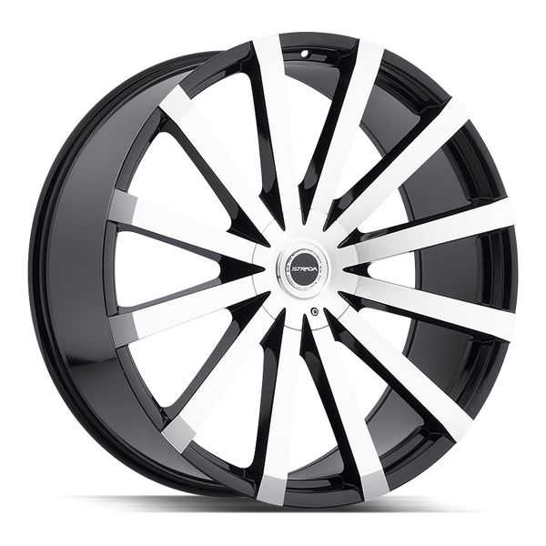 20x8.5 Strada Wheels Gabbia BLANK 35 ET 74.1 hub - Gloss Black Machined