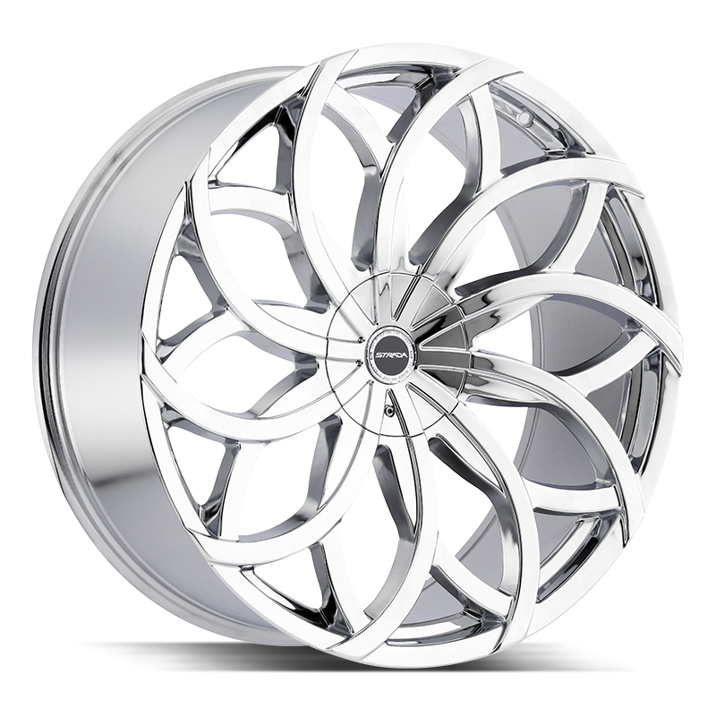 24x10 Strada Wheels Huracan 6x135 30 ET 87.1 hub - Chrome