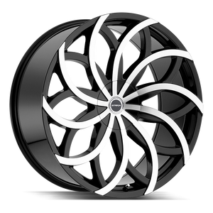 22x9.5 Strada Wheels Huracan 5x127 18 ET 78.1 hub - Gloss Black Machined