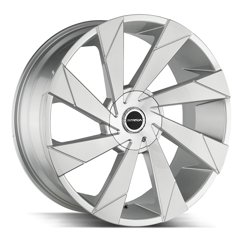 24x10 Strada Wheels Moto BLANK 20 ET 78.1 hub - Brushed Face Silver