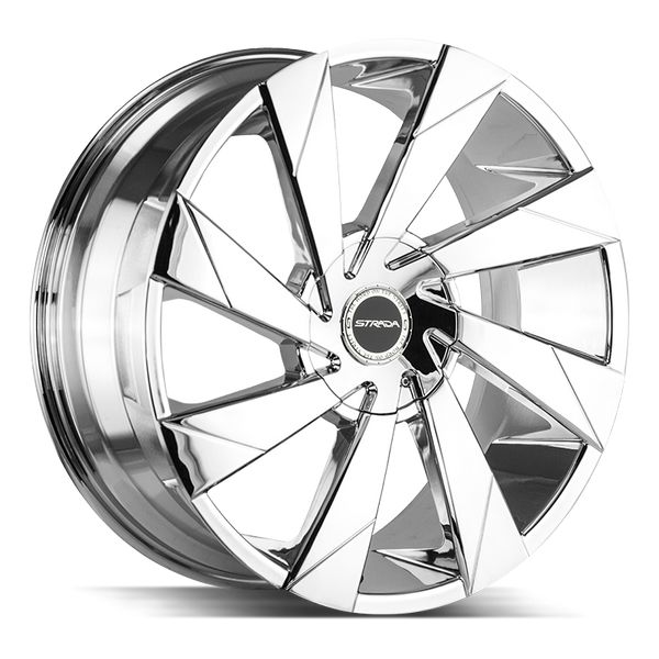 22x9 Strada Wheels Moto 5x108 35 ET 74.1 hub - Chrome