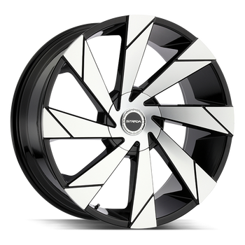 24x10 Strada Wheels Moto 5x115 15 ET 78.1 hub - Gloss Black Machined