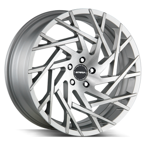 22x9 Strada Wheels Nido BLANK 15 ET 72.6 hub - Brushed Face Silver