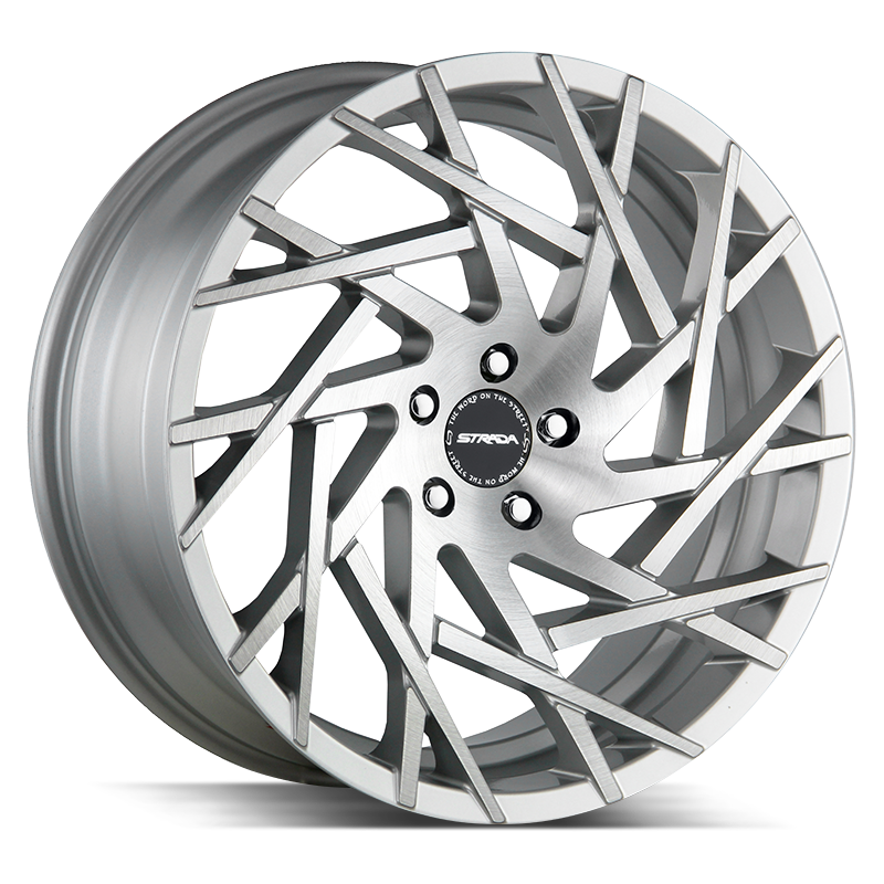 20x8.5 Strada Wheels Nido 5x115 15 ET 72.6 hub - Brushed Face Silver