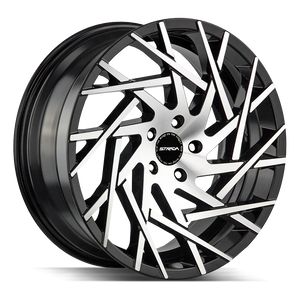 20x8.5 Strada Wheels Nido 5x120 35 ET 72.6 hub - Gloss Black Machined