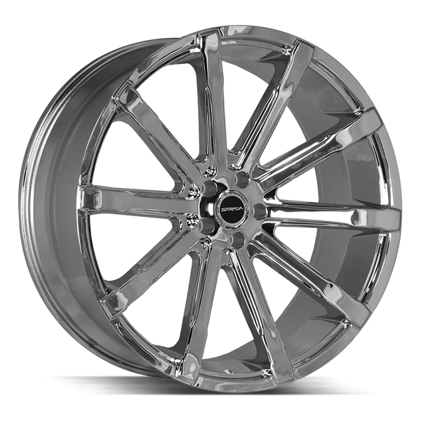 24x10 Strada Wheels Osso 5x115 24 ET 72.6 hub - Chrome