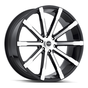 24x10 Strada Wheels Osso 5x115 24 ET 72.6 hub - Gloss Black Machined