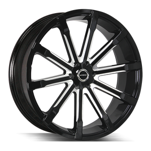 26x10 Strada Wheels Osso 6x139.7 35 ET 87.1 hub - Gloss Black Milled