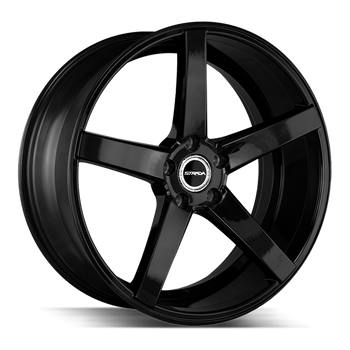 24x9 Strada Wheels Perfetto 5x120 15 ET 72.6 hub - All Gloss Black