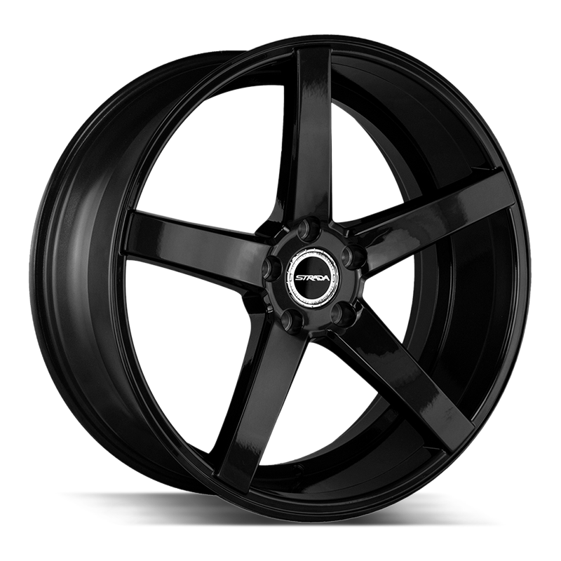 22x8.5 Strada Wheels Perfetto 5x120 15 ET 72.6 hub - Stealth Black