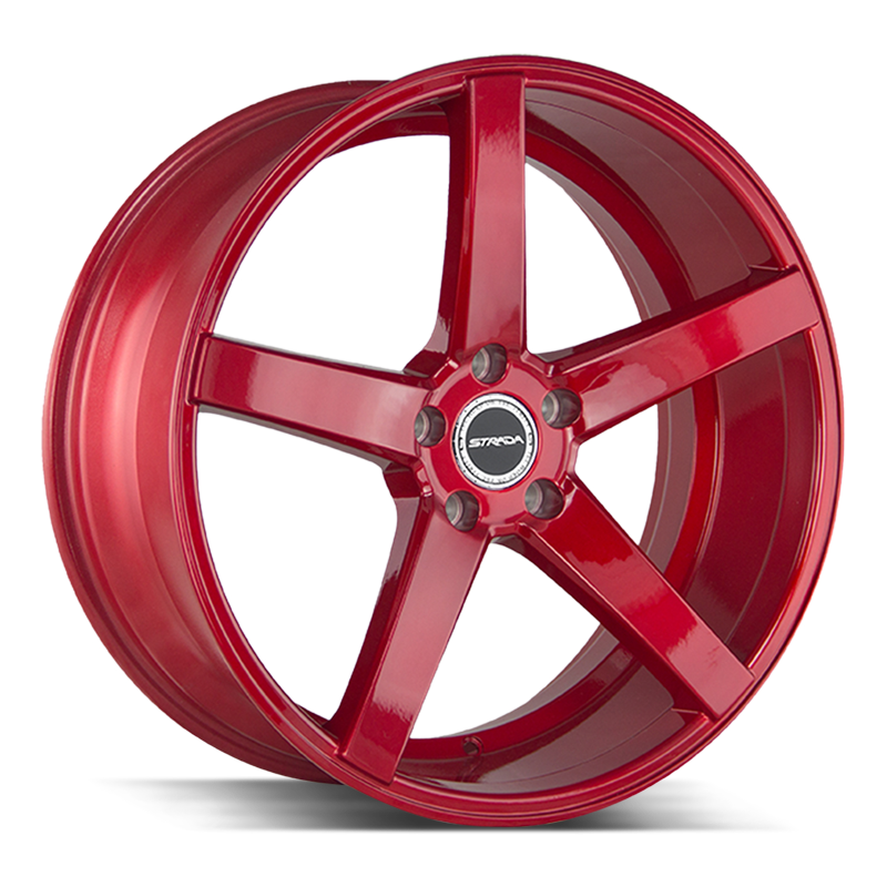 18x8 Strada Wheels Perfetto 5x114.3 15 ET 72.6 hub - Candy Red