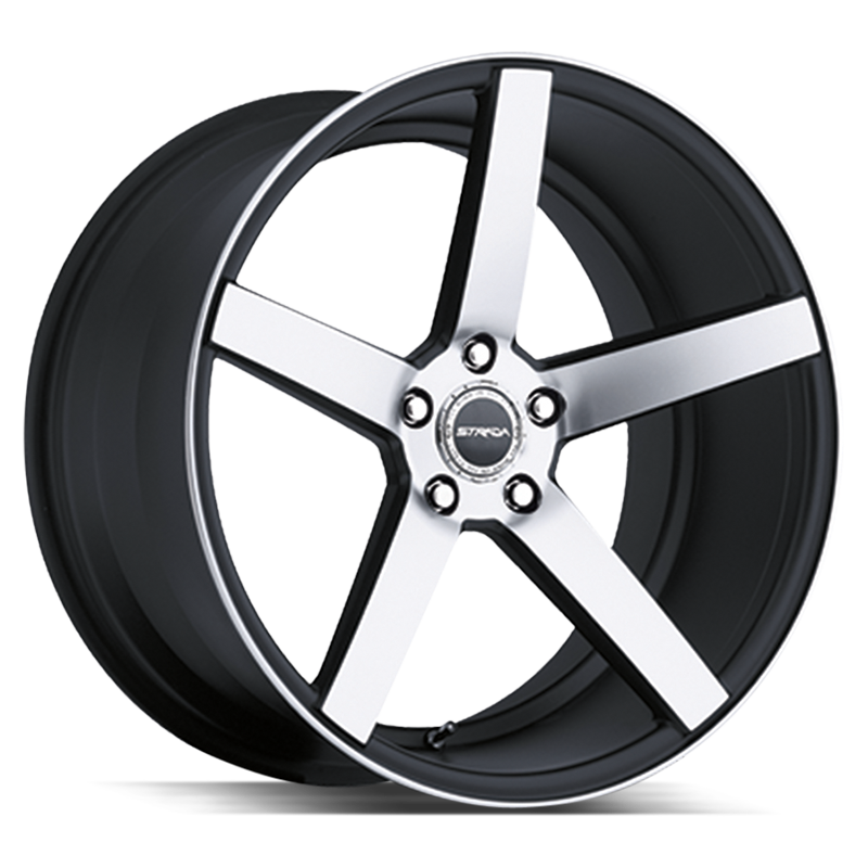 16x7 Strada Wheels Perfetto 5x110 25 ET 72.6 hub - Gloss Black Machined