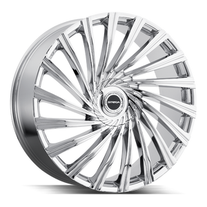 24x10 Strada Wheels Tornado BLANK 15 ET 78.1 hub - Chrome