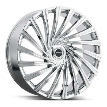 24x10 Strada Wheels Tornado BLANK 15 ET 78.1 hub - Chrome