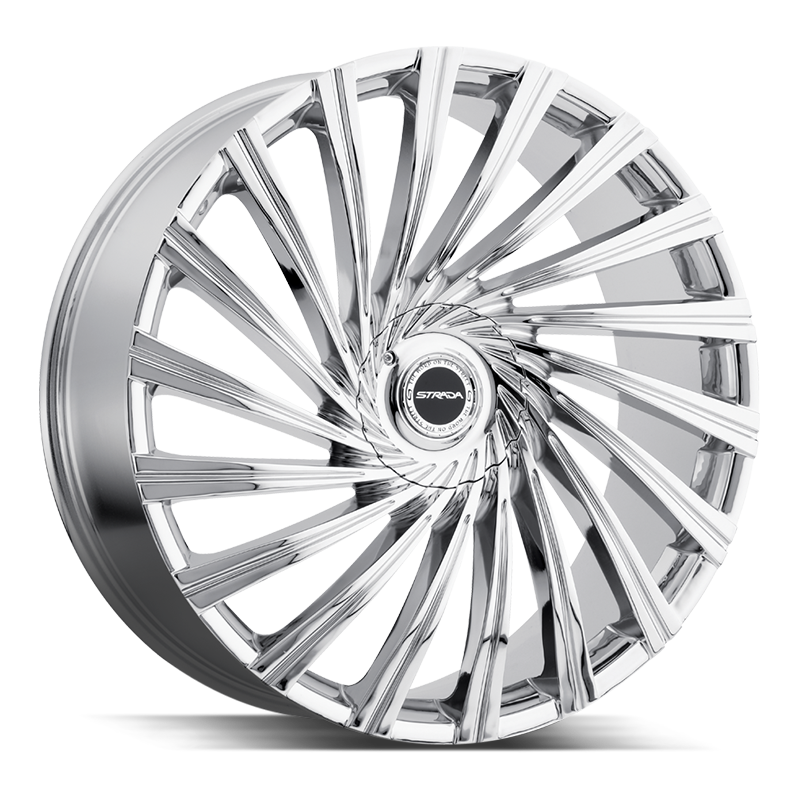 24x10 Strada Wheels Tornado BLANK 15 ET 78.1 hub - Chrome