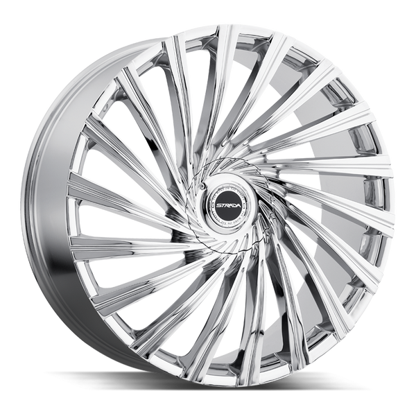 28x10 Strada Wheels Tornado BLANK 35 ET 78.1 hub - Chrome