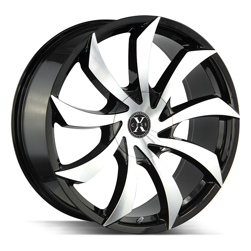 26x10 Xcess Wheels X01 6x135 26 ET 87.1 hub - Gloss Black Machined