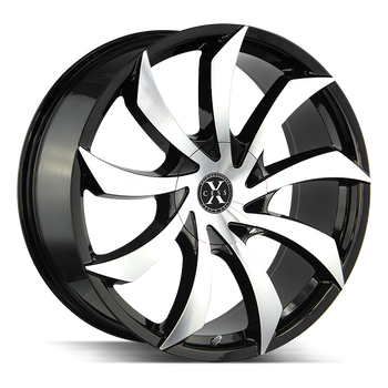 22x9 Xcess Wheels X01 5x115 15 ET 72.6 hub - Gloss Black Machined