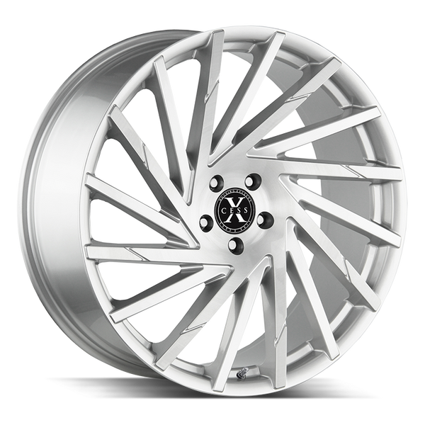 22x9 Xcess Wheels X02 5x115 15 ET 72.6 hub - Brushed Face Silver