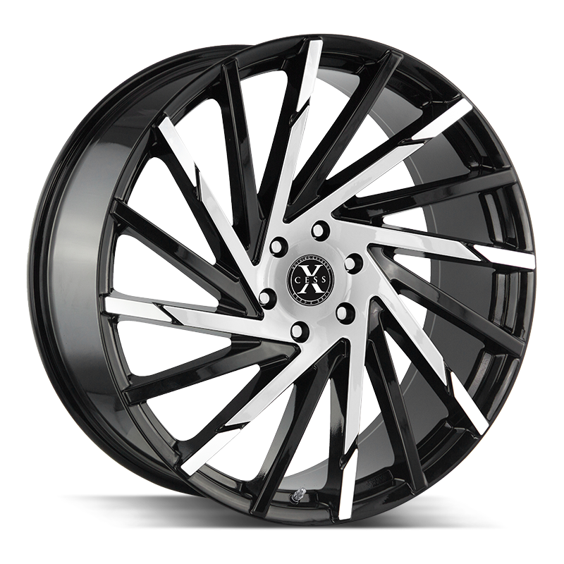 20x8.5 Xcess Wheels X02 5x115 10 ET 72.6 hub - Gloss Black Machined